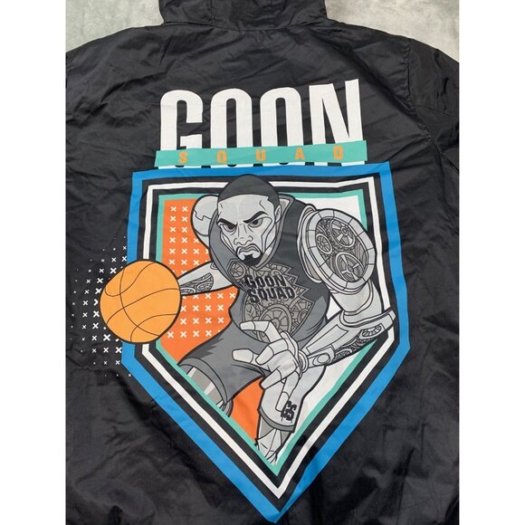 Looney Tunes Members Only Goon Squad Jacket Mens Large Black Hooded Windbreaker - Picture 5 of 16